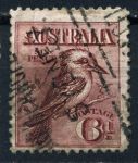 Австралия 1913-14 гг. GB# 19 • 6d. • Смеющаяся кукабара • Used VF+ (кат. - £55.00)