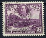 Британская Гвиана 1934-1951 гг. • Gb# 294 • 24 c. • Георг V • осн. выпуск • Загрузка сахарного тростника в баржи • Used F-VF (кат. - £16 )