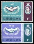 Фолклендские о-ва 1965 г. • Gb# 221-2 • 1d. и 1sh. • Международный год кооперации • полн. серия • MNH OG VF
