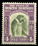 Северное Борнео 1939 г. • Gb# 306 • 4 c. • Георг VI • осн. выпуск • Виды и фауна • обезьяна-носач • MNH OG XF ( кат. - £15 )