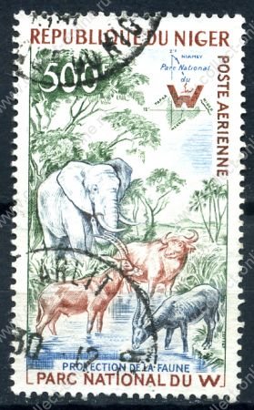 Нигер 1960г. SC# C14 / 500fr. / животные африки / Used F-VF / фауна