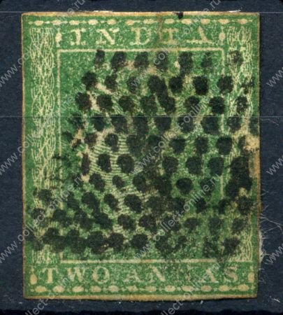 Индия 1854 г. • GB# 31 • 2a. • Королева Виктория • стандарт • Used F-VF (кат.- £40 )