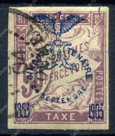 Новая Каледония 1903 г. • Iv# Tt 12 • 50 c. • надпечатки • служебный выпуск • Used VF ( кат.- € 35 )