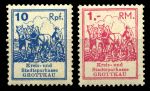 Германия(Польша) г. Гротткау / Сберкассы 10 пф. и 1 рм. Пахота / MNH OG VF 