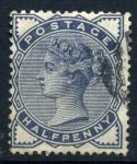 Великобритания 1883-1884 гг. • Gb# 187 • ½ d. • Королева Виктория • стандарт • Used VF ( кат.- £9 ) 
