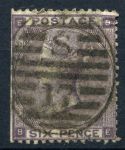 Великобритания 1862-1864 гг. • Gb# 84 • 6 d. • Королева Виктория • стандарт • Used ( кат.- £100 )