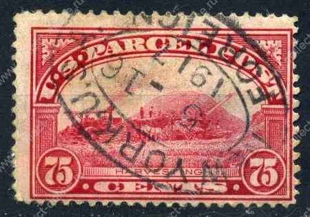 США 1913 г. • SC# Q11 • 75 c. • уборка урожая • спец. доставка • Used F-VF ( кат.- $ 40 )