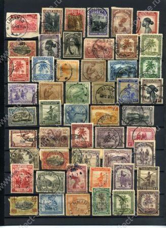 Бельгийское Конго 1910-193х гг. • лот 50+ разных, старинных марок • Used F-VF