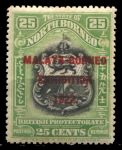 Северное Борнео 1922 г. Gb# 274 • 25 c. • Выставка "Малайя-Борнео" • надпечатка • MLH OG XF ( кат. - £12 )