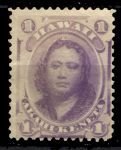 Гаваи 1864-1886 гг. • SC# 30a • 1 c. • принцесса Виктория Камамалу • Mint NG VF ( кат.- $40 )