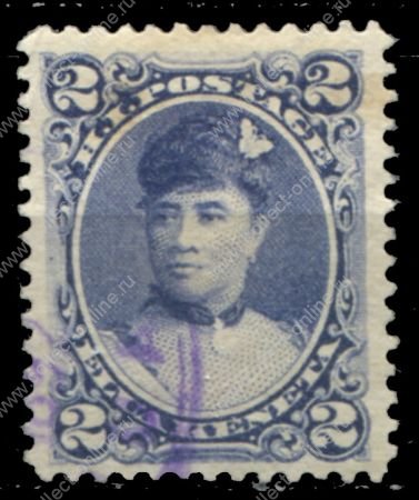 Гаваи 1890-1891 гг. • SC# 52 • 2 c. • королева Лилиуокалани • Used XF