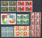Швейцария 1956-1978 гг. • набор 9 марок в квартблоках • Used(ФГ)/** VF (32 марки)