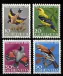 Швейцария 1969 г. Sc# B386-9 • Лесные птицы • благотворительный выпуск • MNH OG VF • полн. серия