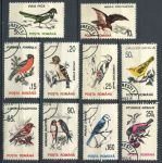 Румыния 1993 г. • SC# 3812-21 • 5 - 250 l. • Птицы • 10 марок • полн. серия • Used(ФГ) VF