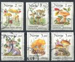 Норвегия 1987 - 1989 гг. • SC# 884-9 • 2.70 - 3 kr. • Съедобные грибы • Used VF • полн. серия