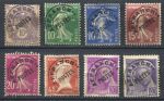 Франция 1906-1942 гг. • лот 8 старинных марок (стандарты городские предгашения) • Used F-VF