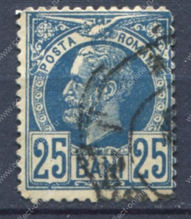 Румыния 1885-89 гг. SC# 79 • 25 b. • король Кароль I • Used VF