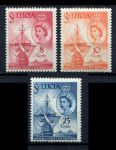 Сент-Люсия 1960 г. • Gb# 188-90 • 8 - 25 c. • Новая конституция • каравелла Колумба • полн. серия • MNH OG VF ( кат.- £ 1,9 )