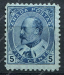 Канада 1903-1908 гг. • SC# 91 • 5 c. • Эдуард VII • стандарт • MNG VF ( кат.- $250- )