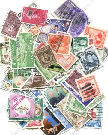 Филиппины XX век • набор 60+ старинных и старых марок • Used F-VF
