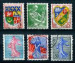 ФРАНЦИЯ 1960-1гг. SC# 943-9 / СТАНДАРТ / USED VF / ГЕРБЫ