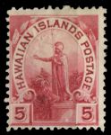 Гаваи 1894 г. • SC# 76 • 5 c. • осн. выпуск • статуя короля Камехамеха • MNG F
