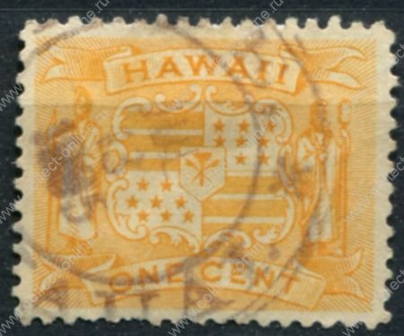 Гаваи 1894 г. • SC# 74 • 1 c. • осн. выпуск • герб территории • Used VF