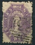 Австралия • Тасмания 1863-1871 гг. • Gb# 75 • 6 d. • Королева Виктория • перф. - 12 • стандарт • Used VF ( кат.- £ 30 )