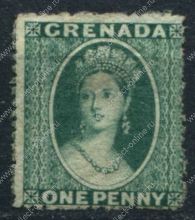Гренада 1881 г. • Gb# 20 • ½ d. • Королева Виктория • надп. на фискальной марке • MNG VF ( кат.- £35- )