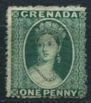 Гренада 1861-1862 гг. • Gb# 2 • 1 d. • Королева Виктория • стандарт • MNG VF ( кат.- £50- )