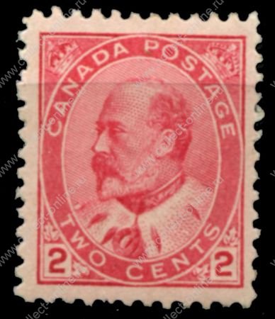 Канада 1903-1908 гг. • SC# 90 • 2 c. • Эдуард VII • стандарт • MLH OG VF+ ( кат.- $55 )
