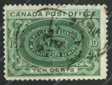 Канада 1898 г. • SC# E1 • 10 c. • спец. доставка • Used F- ( кат.- $11 )
