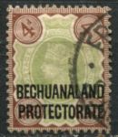 Бечуаналенд 1897-1902 гг. • Gb# 64 • 4 d. • надпечатка на марке Великобритании • стандарт • Used VF ( кат.- £22 )