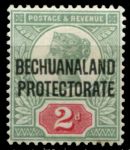 Бечуаналенд 1897-1902 гг. • Gb# 62 • 2 d. • надпечатка на марке Великобритании • стандарт • MH OG VF ( кат.- £10 )