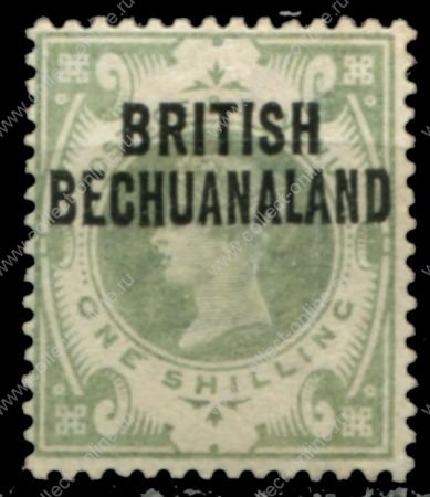 Бечуаналенд 1891-1904 гг. • Gb# 37 • 1 sh. • надпечатка на марке Великобритании • стандарт • MH OG VF ( кат.- £15 )
