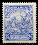 Барбадос 1925-1935 гг. • Gb# 233ab • 2½ d. • выпуск 1932 г. (перф. 13½х12½) • "Правь Британия" • стандарт • MH OG VF ( кат.- £ 16- )