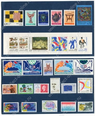 Франция 1994 г.(янв. - май) • набор, 21 марка+ буклет, без наклеек • MNH XF ( кат. - €55+ )