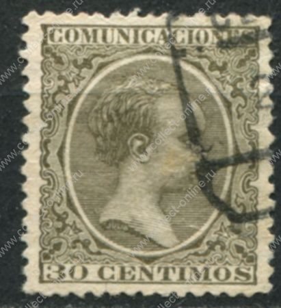 Испания 1889-1899 гг. • SC# 264 • 30 c. • Альфонсо XIII • стандарт • Used VF ( кат.- $5+ )