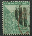 Мыс Доброй Надежды 1864-1877 гг. • Gb# 26a • 1 sh. • сидящая "Надежда" • стандарт • Used F ( кат.- £ 5 )