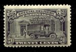 США 1925 г. • SC# E14 • 20 c. • почтовый автомобиль • спец. доставка • MNH OG XF