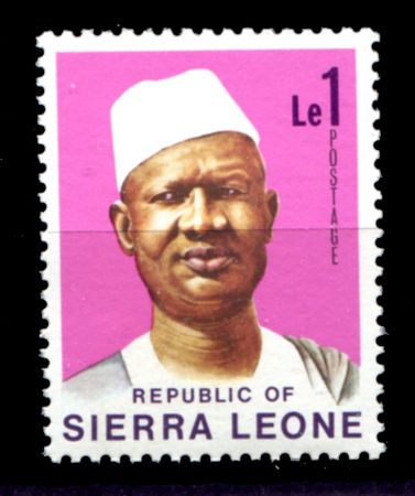 Сьерра-Леоне 1972 г. • SC# 433 • 1 Le. • президент Сиака Стивенс • стандарт • MNH OG XF ( кат.- $2 )