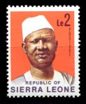 Сьерра-Леоне 1972 г. • SC# 434 • 2 Le. • президент Сиака Стивенс • стандарт • MNH OG XF ( кат.- $2.50 )