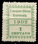 Гватемала 1902 г. • SC# O1 • 1 c. • официальная почта • MH OG VF ( кат.- $9 )