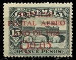 Гватемала 1929 г. • SC# C5 • 5 c. на 15 p. • надп. нов. номинала • авиапочта • MNH! OG VF ( кат.- $ 7+ )