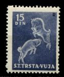 Триест • Зона B 1950 г. • Mi# 42 • 15 D. • осн. выпуск • козлята • MNH OG VF ( кат.- €25 )