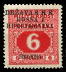 Югославия • Босния и Герцеговина 1918 г. • SC# 1LJ4 • 6 h. • надпечатка на марке 1916 г. • служебный выпуск • MH OG VF
