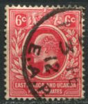 Восточная Африка и Уганда 1907-1908 гг. • GB# 36 • 6 c. • Эдуард VII • стандарт • Used VF