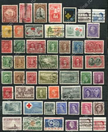 Канада • XIX-XX век • набор 50+ разных старых марок • Used VF