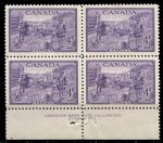 Канада 1949 г. • Sc# 283 • 4 c. • 200-летие основания Галифакса • кв. блок • MNH/LH OG VF
