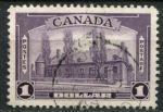Канада 1938 г. • SC# 245 • $1 • Георг VI • основной выпуск • шато Де-Рамезей • Used VF ( кат.- $ 7,75 )